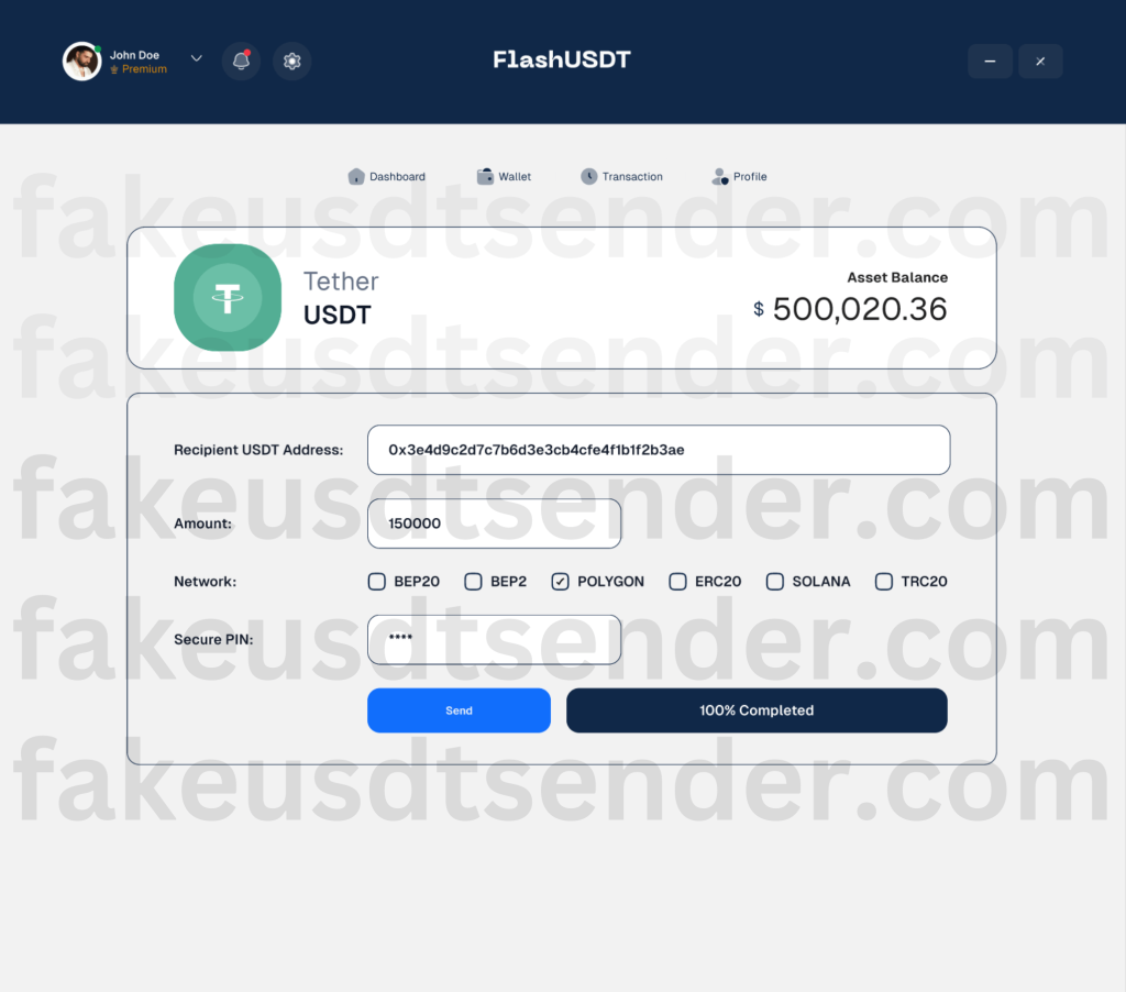 Flash USDT Sender Software